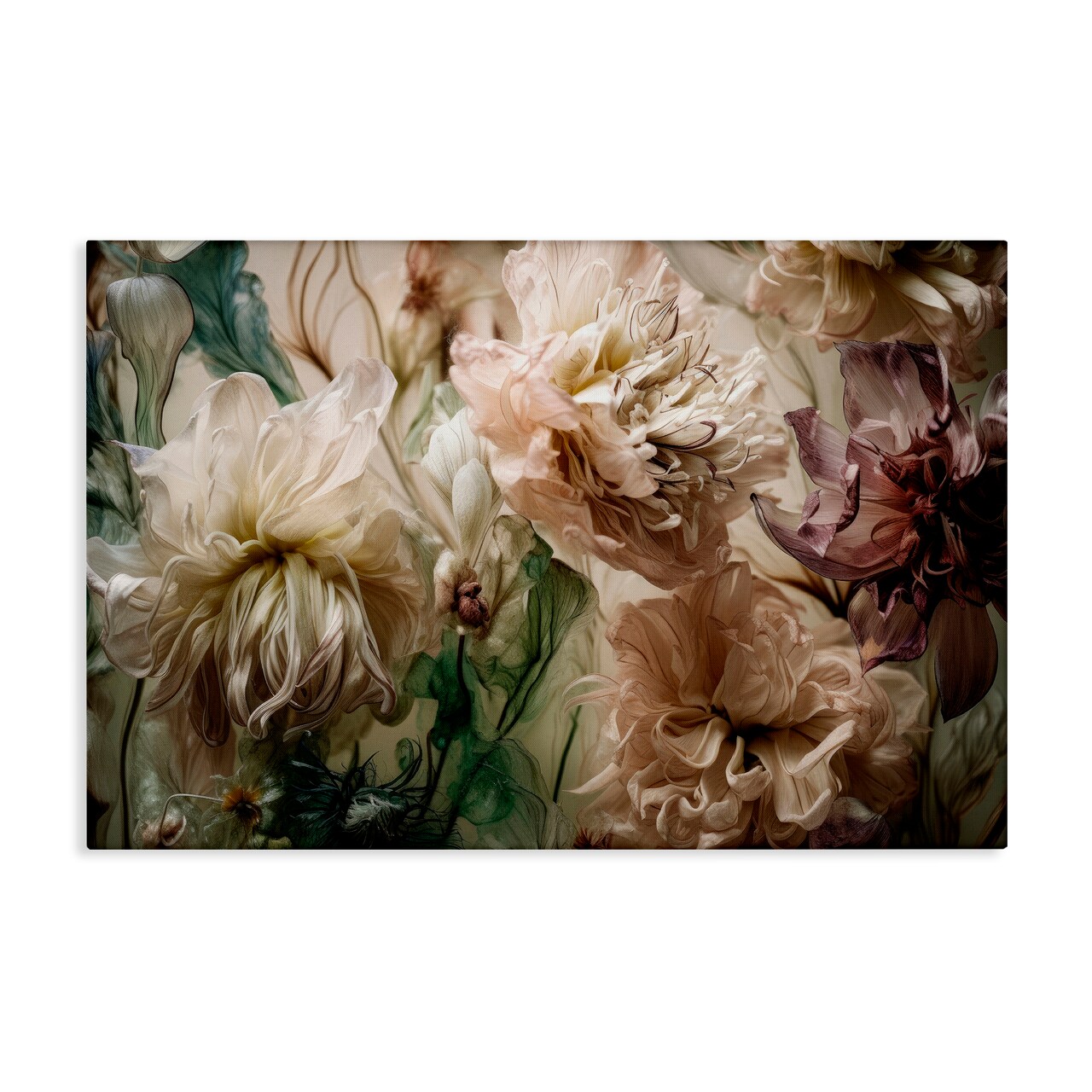 Stupell Industries Blush Toned Flowers Canvas Wall Art Design by Incado